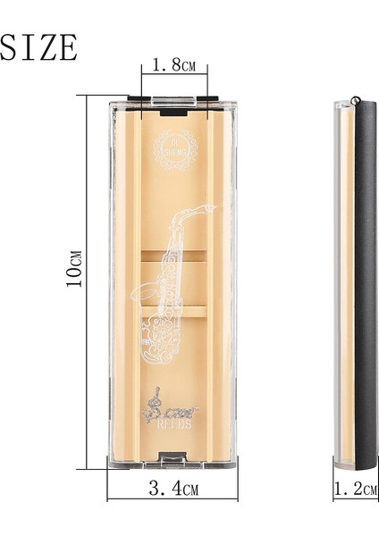 Taşınabilir Saksafon Klarnet Sazlık Kutusu Su Geçirmez Şeffaf Saklama Kutusu Desteği 2 Sazlık Müzik Aleti Aksesuarları (Yurt Dışından) indirimleri