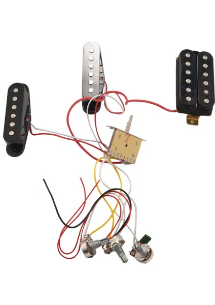 St Elektro Gitar Pickup Kablo Demeti Kablolu 5 Yollu Anahtar 2T1V Siyah Için Kontrol Ssh Pikap (Yurt Dışından)
