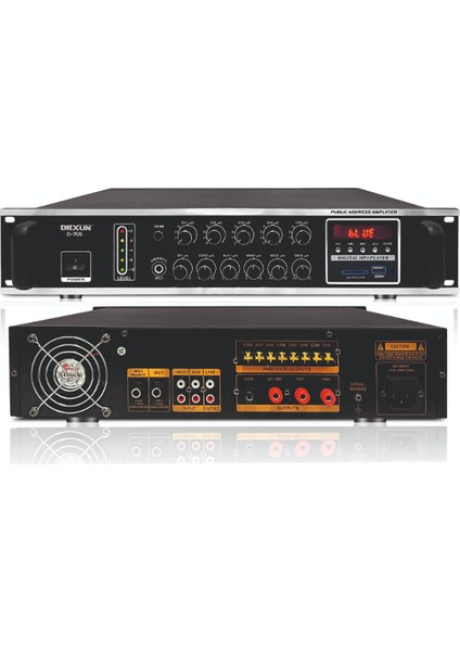 D-705 3 Mikrofon Giriş 500-700 Watt Mixer Amplifier