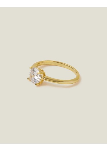 Z Koleksiyonu Altın Kaplama Zirkonyum Taşlı Yüzük