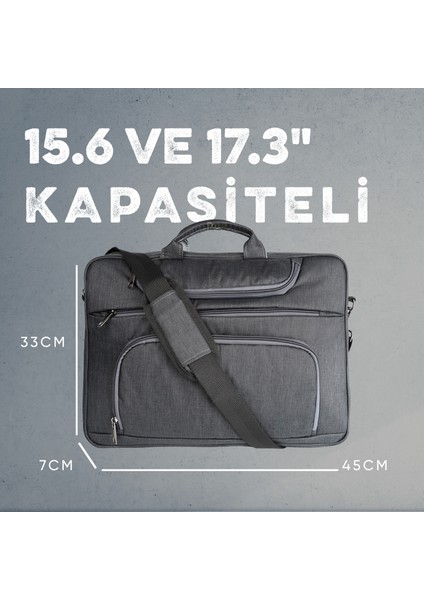 Norma 15-15,6 Inç Dizüstü Bilgisayar Uyumlu Antrasit Evrak ve Laptop Çantası