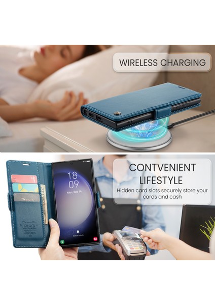 Samsung Galaxy S24 Ultra Parlak Litchi Doku Stand Telefon Kapağı (Yurt Dışından) indirimleri