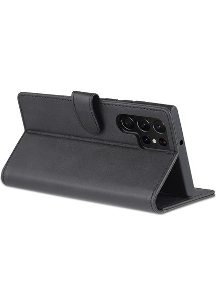 Samsung Galaxy S24 Ultra Deri Korumalı Tam Folyo Flip Stand Telefon Kabuğu (Yurt Dışından)