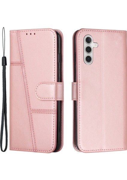 Samsung Galaxy A25 5g Cep Telefonu Kılıf Buzağı Doku Deri Cüzdan Kapağı (Yurt Dışından)