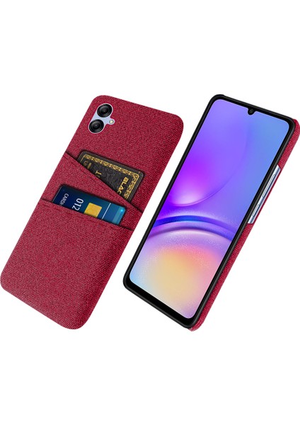 Cool-M Case Samsung Galaxy A05 4g Çizik Dirençli Pc+Kumaş Kartı Yuvaları Telefon Koruyucu Kabuk (Yurt Dışından)