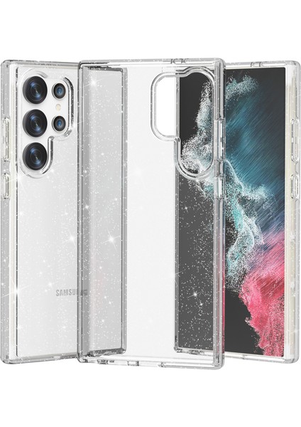 Samsung Galaxy S24 Ultra Anti-Çizelge Glitter Telefon Kapağı (Yurt Dışından)