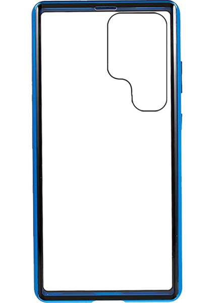 Samsung Galaxy S24 Ultra Manyetik Temperli Cam Çift Taraflı Telefon Kapağı (Yurt Dışından)