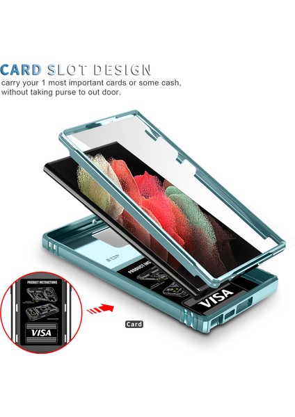 Samsung Galaxy S24 Ultra Halka Tutucu Çubuğu ile Telefon Kılıfı (Yurt Dışından)
