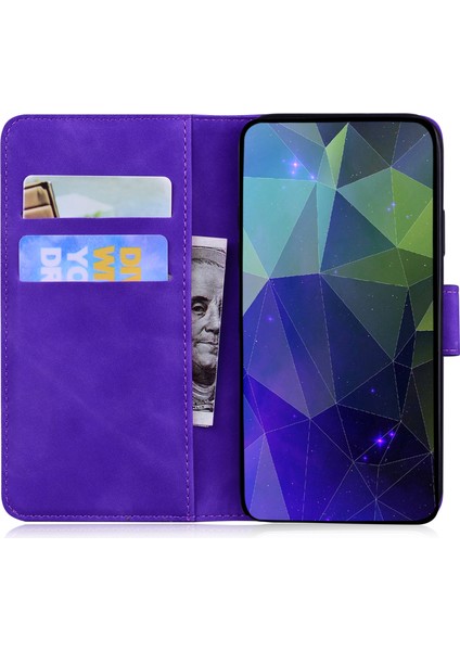Samsung Galaxy S24 Ultra Düz Renkli Cep Telefon Kapağı Kılıfı Pu Deri Telefon Kabuğu Cüzdan (Yurt Dışından)