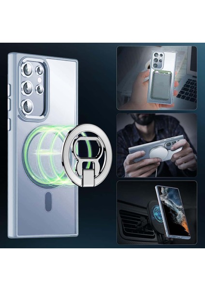 Samsung Galaxy S24 Ultra Manyetik Kasa Kickstand Telefon Kapağı Lens Koruyucu (Yurt Dışından) indirimleri