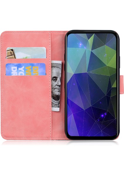Samsung Galaxy S24 Ultra Deri Kelebek Baskı Cüzdan Telefon Stand Kapağı (Yurt Dışından)