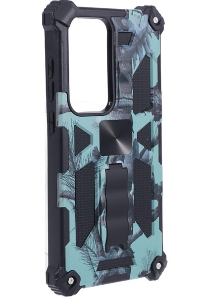 Samsung Galaxy S24 Ultra Kamuflaj Kickstand Plastik+Tpu Cep Telefonu Kapağı (Yurt Dışından) modelleri