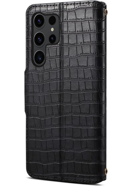 Samsung Galaxy S24 Ultra Cep Telefonu Kılıfı Damla Geçirmez Timsah Doku Kapağı (Yurt Dışından) indirimleri