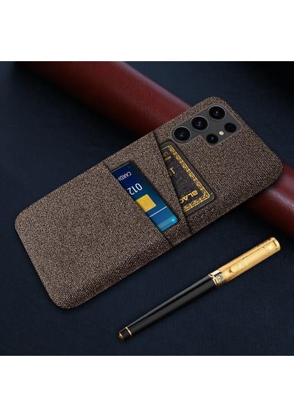 Samsung Galaxy S24 Ultra Pc+Bez Kapağı Çift Kart Yuvalı Şok Geçirmez Telefon Kılıfı (Yurt Dışından) indirimleri