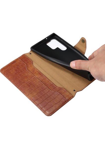 Galaxy S24 Ultra Cep Telefonu Kılıfı Damla Geçirmez Timsah Doku Kapağı (Yurt Dışından) fırsatları