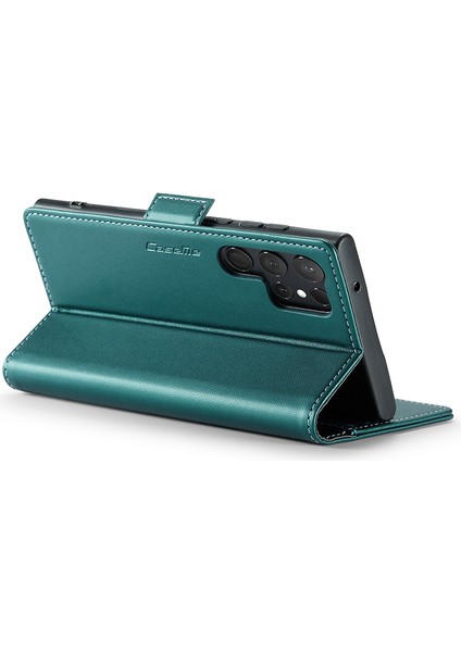 Samsung Galaxy S24 Ultra Parlak Litchi Doku Stand Telefon Kapağı (Yurt Dışından) modelleri