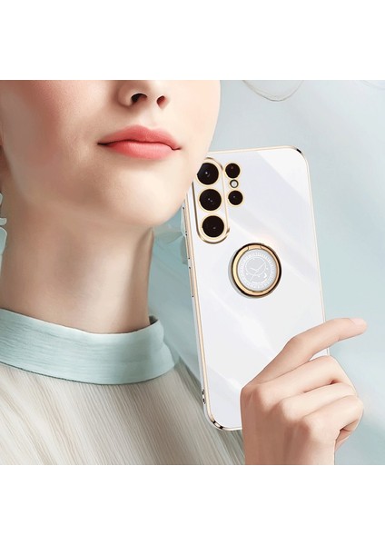 Samsung Galaxy S24 Ultra Cover Electoleed Tpu Telefon Kılıfı ile Ring Kickstand (Yurt Dışından)