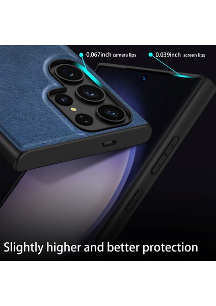 Samsung Galaxy S24 Ultra Pu Deri+Tpu+Pc Telefon Kapağı Retro Cep Telefon Kabuğu (Yurt Dışından)