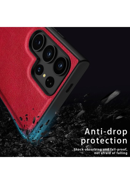 Samsung Galaxy S24 Ultra Pu Deri+Tpu+Pc Telefon Kapağı Retro Cep Telefon Kabuğu (Yurt Dışından)