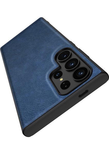 Samsung Galaxy S24 Ultra Pu Deri+Tpu+Pc Telefon Kapağı Retro Cep Telefon Kabuğu (Yurt Dışından)