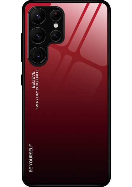 Galaxy S24 Ultra Koruyucu Gradyan Renk Temsilli Cam Pc Tpu Telefon Kapağı (Yurt Dışından)