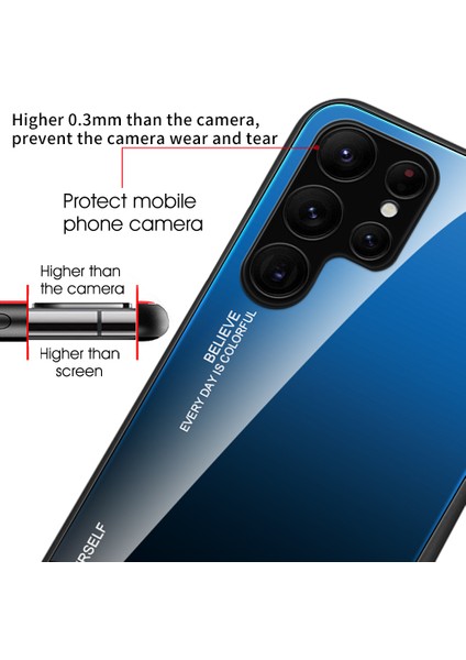 Galaxy S24 Ultra Koruyucu Gradyan Renk Temsilli Cam Pc Tpu Telefon Kapağı (Yurt Dışından) fırsatları