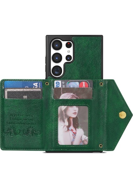 Samsung Galaxy S24 Ultra Telefon Kılıfı Zipper Kartı Tutucu Kapak Kayış (Yurt Dışından) fiyatları