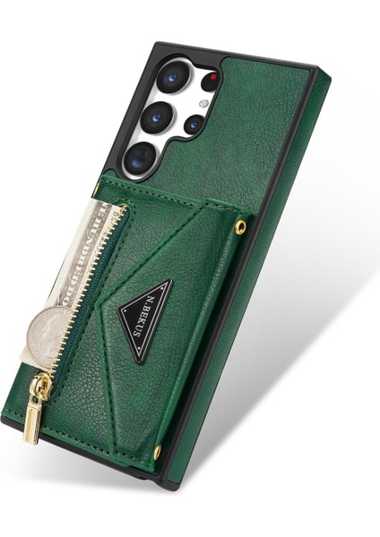 Samsung Galaxy S24 Ultra Telefon Kılıfı Zipper Kartı Tutucu Kapak Kayış (Yurt Dışından) indirimleri