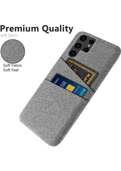Samsung Galaxy S24 Ultra Pc+Bez Kapağı Çift Kart Yuvalı Şok Geçirmez Telefon Kılıfı (Yurt Dışından)