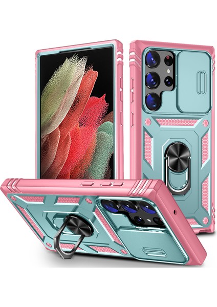 Samsung Galaxy S24 Ultra Halka Tutucu Çubuğu ile Telefon Kılıfı (Yurt Dışından)