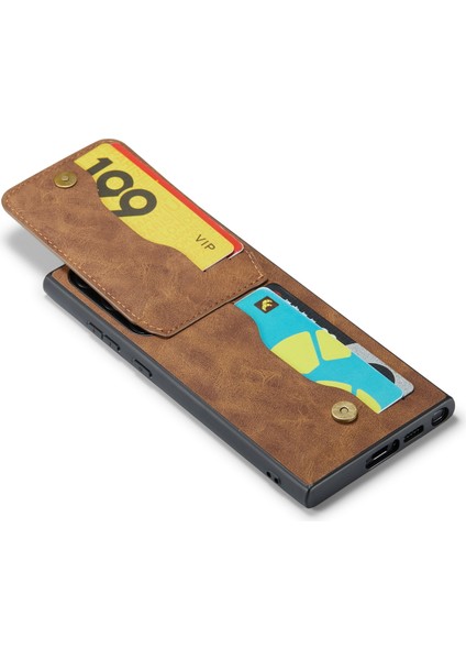 Samsung Galaxy S24 Ultra Çılgın At Doku Kart Yuvaları Telefon Kapağı (Yurt Dışından) fırsatları