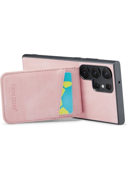 Samsung Galaxy S24 Ultra Çılgın At Doku Kart Yuvaları Telefon Kapağı (Yurt Dışından) modelleri