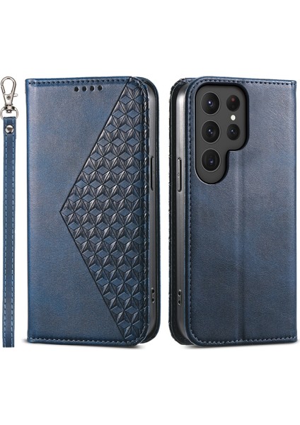Samsung Galaxy S24 Ultra Baskılı Pu Deri+Tpu Cep Telefonu Cüzdan Kapağı (Yurt Dışından)