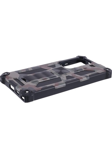 Samsung Galaxy S24 Ultra Kamuflaj Kickstand Plastik+Tpu Cep Telefonu Kapağı (Yurt Dışından) fırsatları