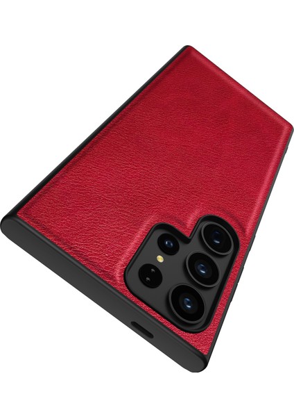 Samsung Galaxy S24 Ultra Pu Deri+Tpu+Pc Telefon Kapağı Retro Cep Telefon Kabuğu (Yurt Dışından) fırsatları