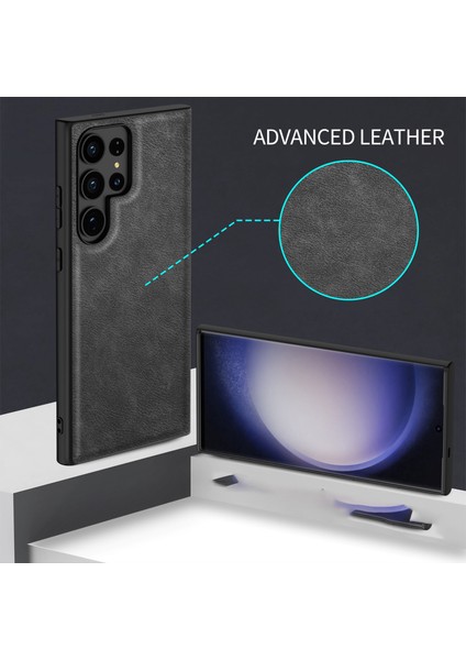 Samsung Galaxy S24 Ultra Pu Deri+Tpu+Pc Telefon Kapağı Retro Cep Telefon Kabuğu (Yurt Dışından) indirimleri