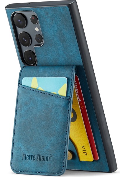 Samsung Galaxy S24 Ultra Çılgın At Doku Kart Yuvaları Telefon Kapağı (Yurt Dışından) indirimleri