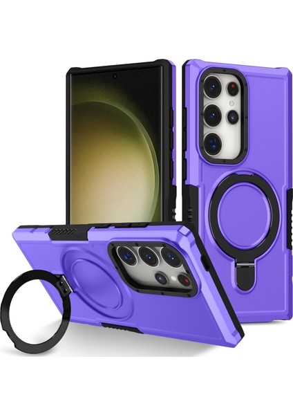 Samsung Galaxy S24 Ultra Tpu+Pc Ring Kickstand Shockproof Cover (Yurt Dışından)