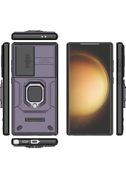 Samsung Galaxy S24 Ultra Anti-Drop Pc+Tpu Kickstand Kapağı Slayt Lens Koruması (Yurt Dışından) indirimleri