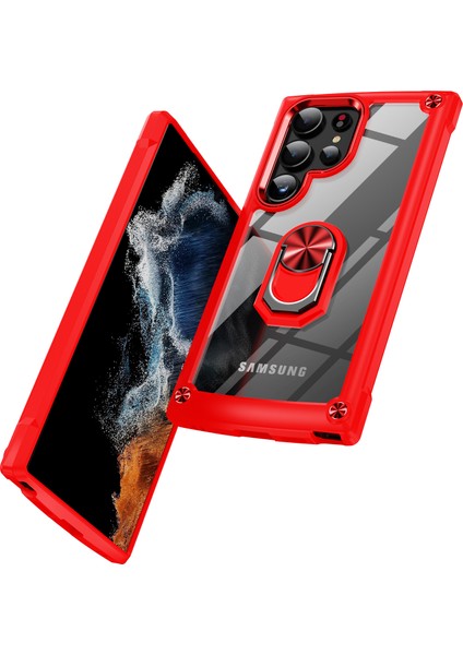 Samsung Galaxy S24 Ultra Damla Geçirmez Pc+Tpu Metal Yüzük Kickstand Telefon Geri Kabuk (Yurt Dışından) fiyatları