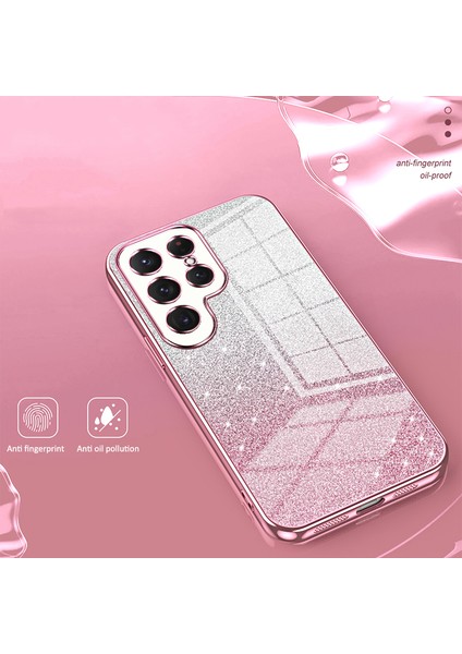 Cool-M Case Samsung Galaxy S24 Ultra Tpu Kılıfı Kesin Kesim Glitter Tasarım Telefon Geri Kapak (Yurt Dışından)