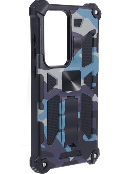 Samsung Galaxy S24 Ultra Kamuflaj Kickstand Plastik+Tpu Cep Telefonu Kapağı (Yurt Dışından) modelleri