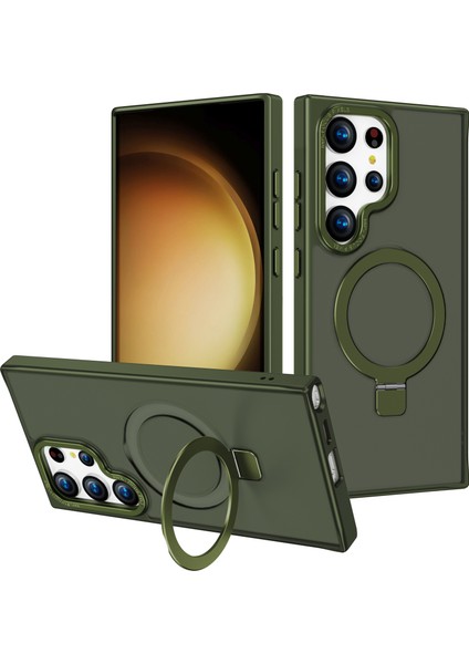 Samsung Galaxy S24 Ultra Darbeye Dayanıklı Tpu+Pc Telefon Kılıfı Magsafe ile Uyumlu (Yurt Dışından)