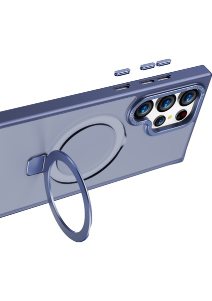 Samsung Galaxy S24 Ultra Darbeye Dayanıklı Tpu+Pc Telefon Kılıfı Magsafe ile Uyumlu (Yurt Dışından)
