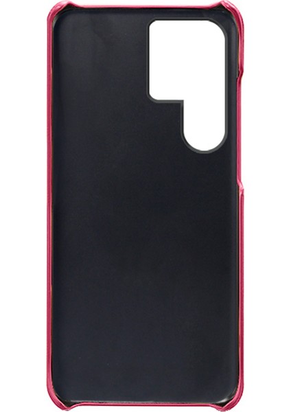 Samsung Galaxy S24 Ultra Telefon Kılıfı Pu Deri + Pc Kapak Buzağı Doku Telefon Kabuğu (Yurt Dışından)