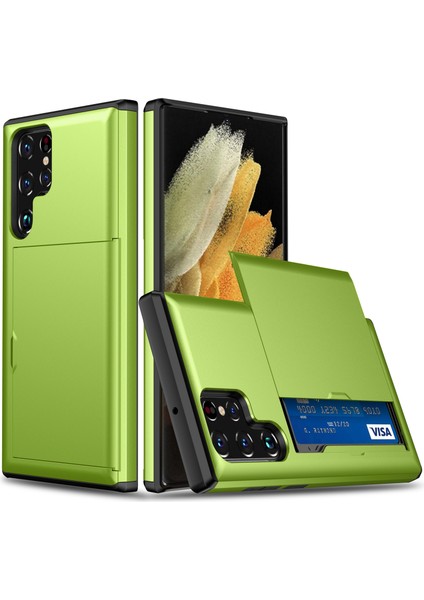 Samsung Galaxy S24 Ultra Tpu+Pc Telefon Kapağı Kart Sahibi ile (Yurt Dışından)