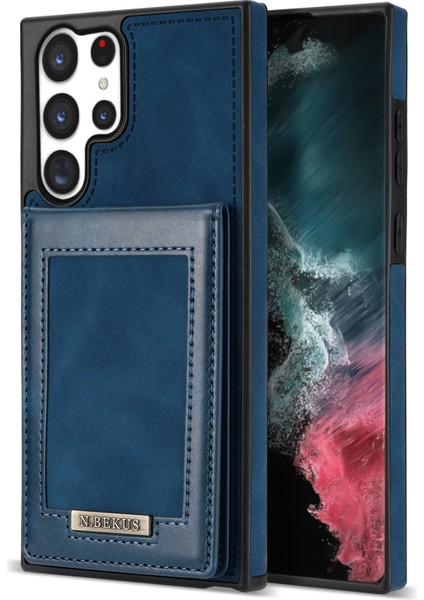 Samsung Galaxy S24 Ultra Kickstand Cover Rfıd Engelleme Telefon Kılıfı (Yurt Dışından)