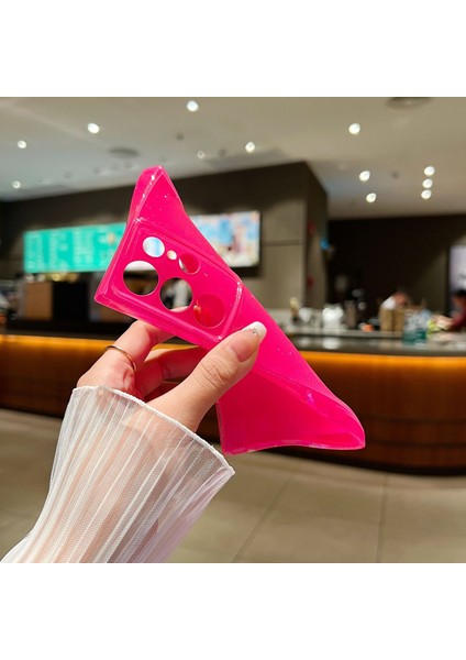 Samsung Galaxy S24 Ultra Prasise Lens Koruma Glitter Tpu Telefon Kapağı (Yurt Dışından)