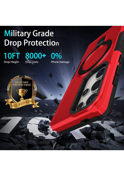 Galaxy S24 Ultra Tpu+Pc Ring Kickstand Shockproof Cover (Yurt Dışından) fiyatları