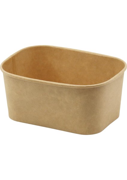 32 Oz Kraft Karton Dikdörtgen Kase 1000 cc - 50 Adet